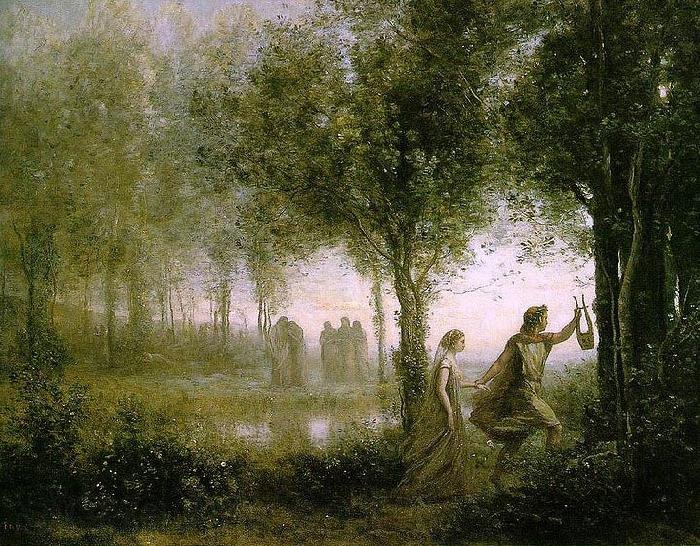Jean-Baptiste Camille Corot Orphee ramenant Eurydice des enfers Norge oil painting art